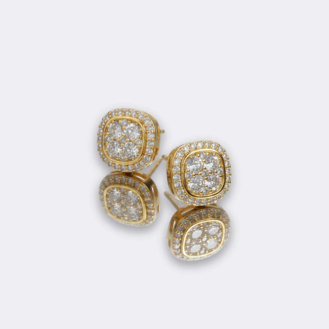 Gold Iced Square Studs — image 2