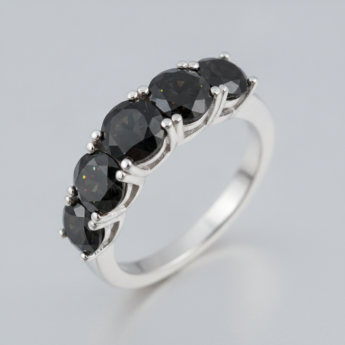 Black Moissanite Eternity Band — image 2