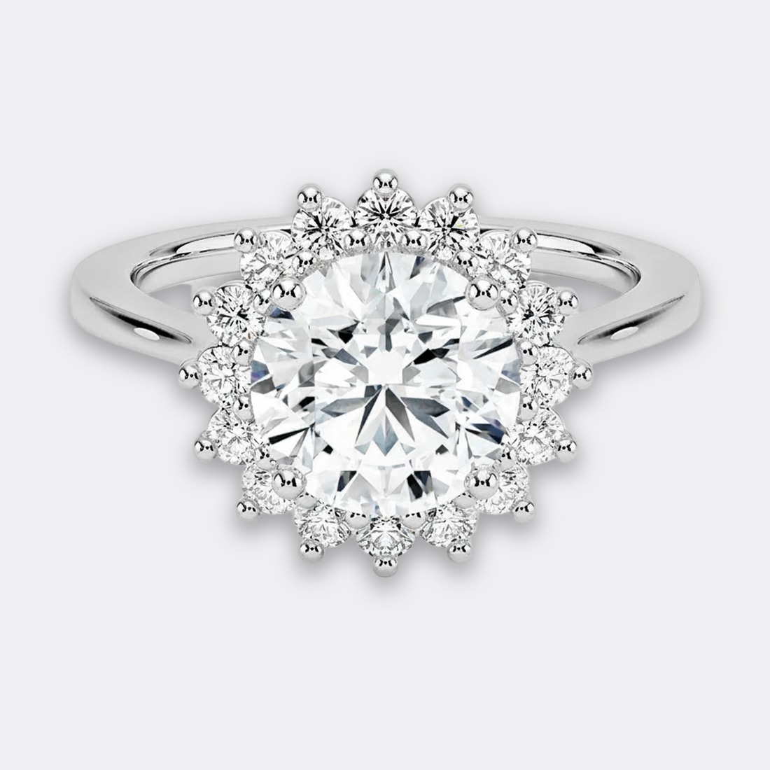 Halo Moissanite Ring — image 1