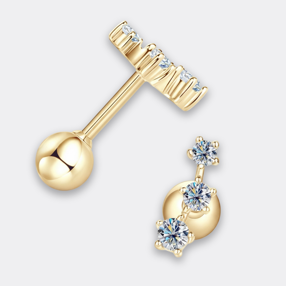 Three-Stone Studs — image 1