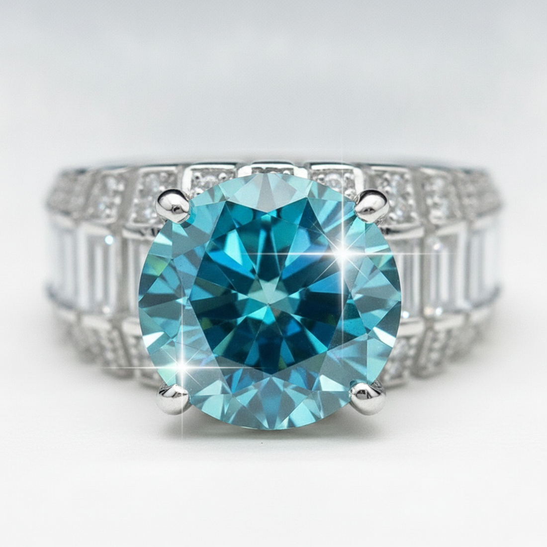 Blue Cushion Statement Ring — image 2