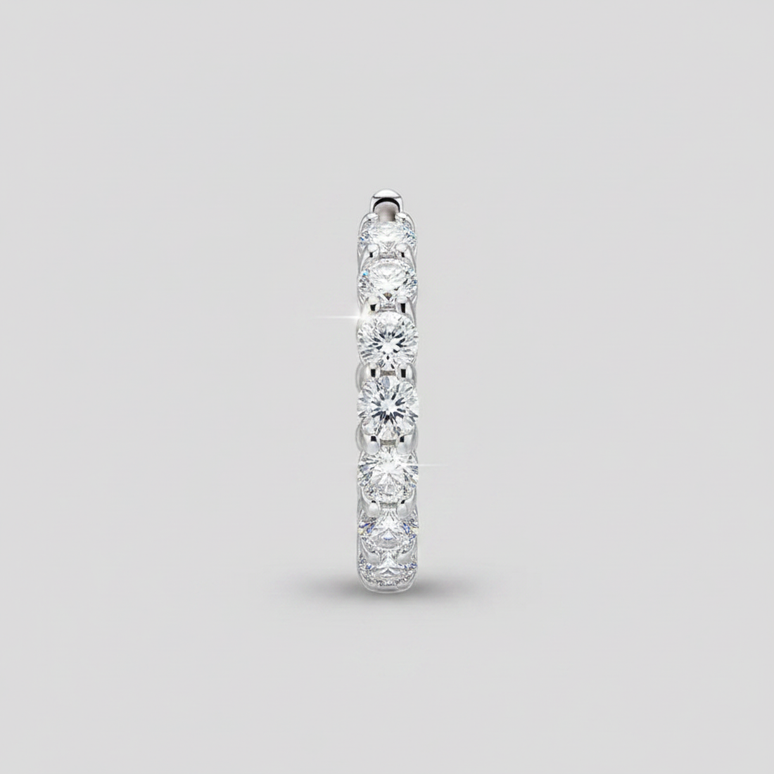 Slim Pavé Hoops — image 2