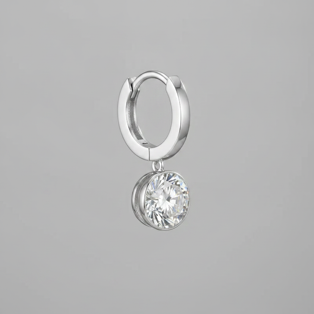 Silver Drop Hoops — image 2