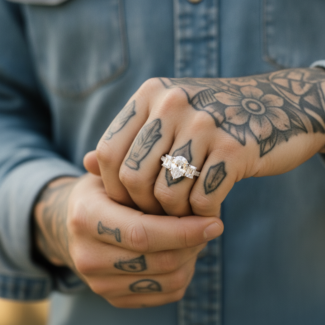 Iced Pear-Cut Ring — image 6