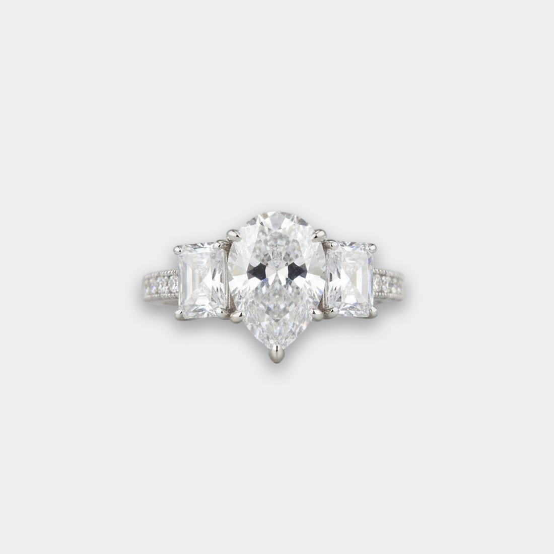 Iced Pear-Cut Ring — image 1