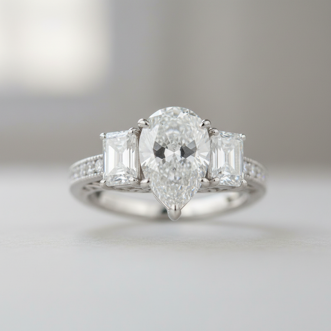 Iced Pear-Cut Ring — image 4