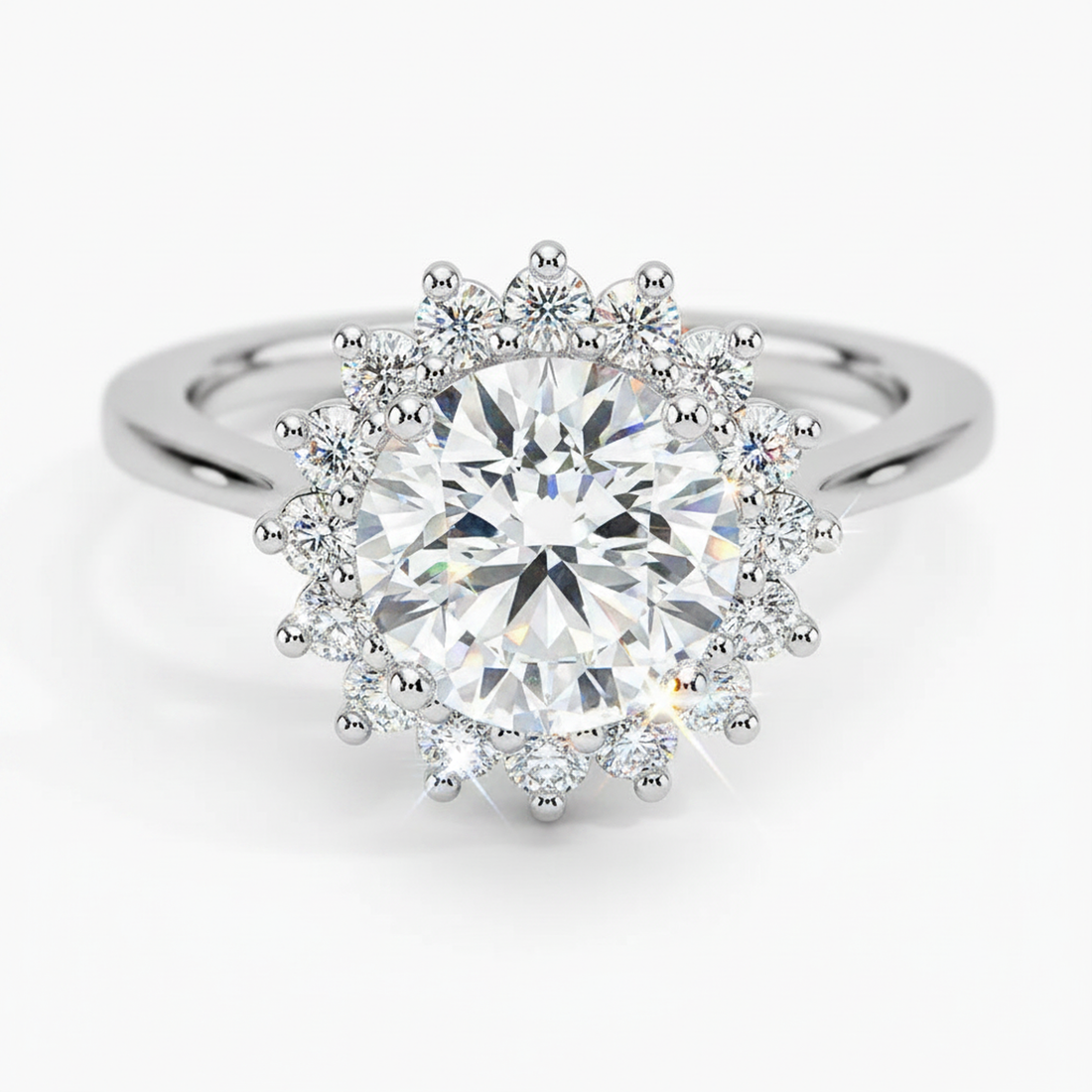 Halo Moissanite Ring — image 2