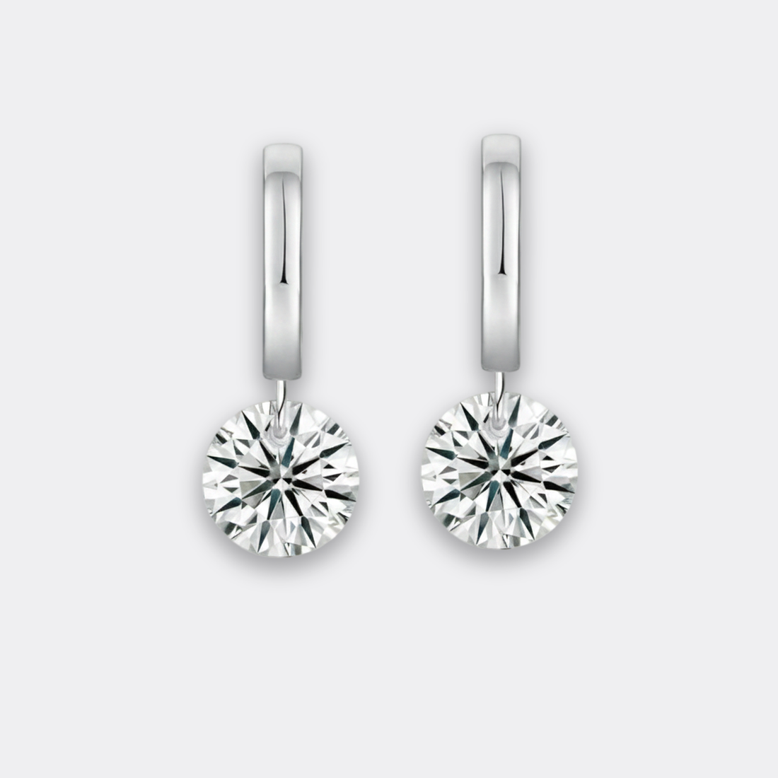 Silver Drop Hoops — image 1