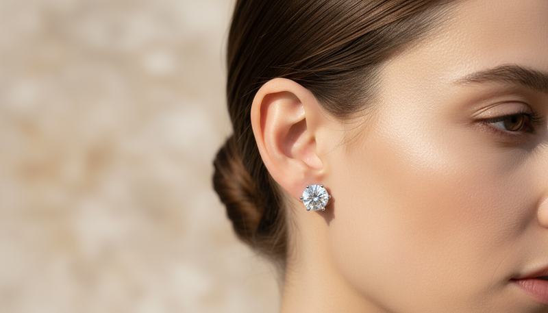 Moissanite Stud Earrings: What Each Carat Size Actually Looks Like