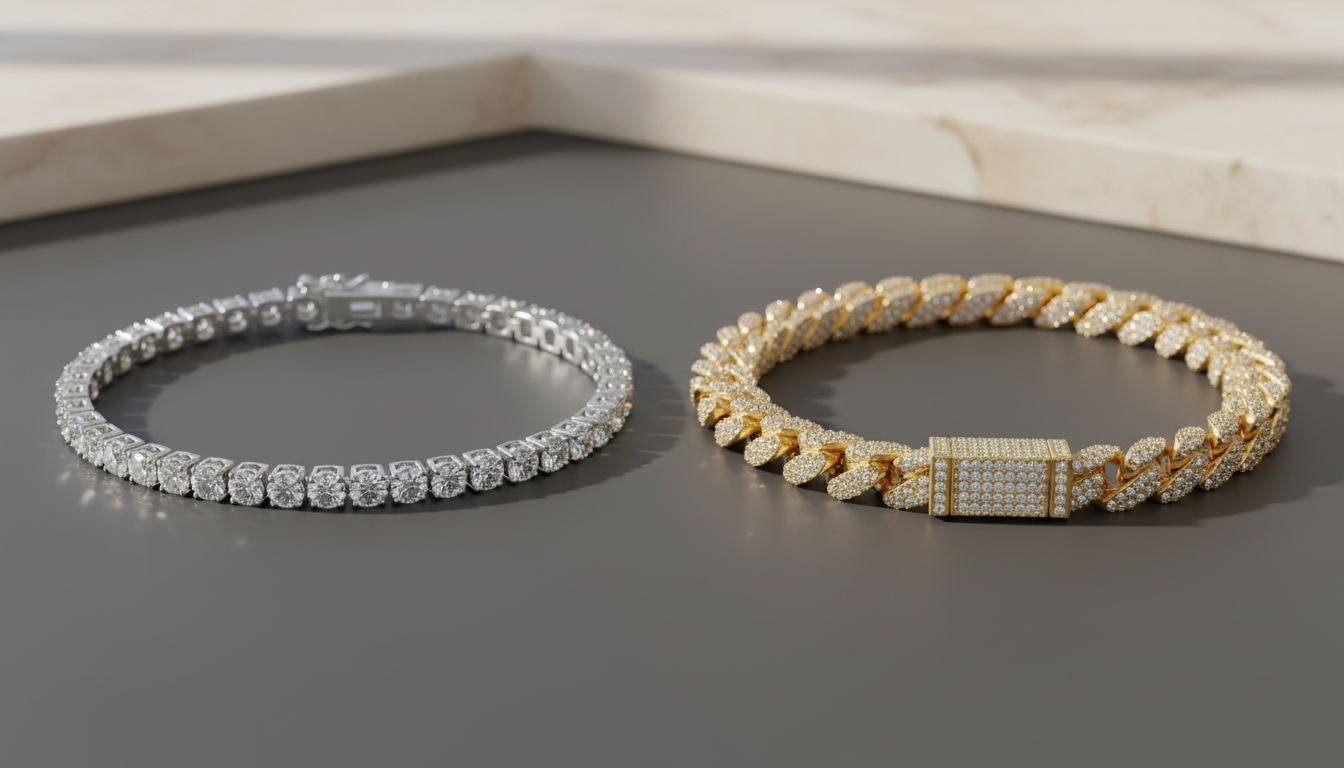 Tennis Bracelet vs Cuban Bracelet: Which One Suits You