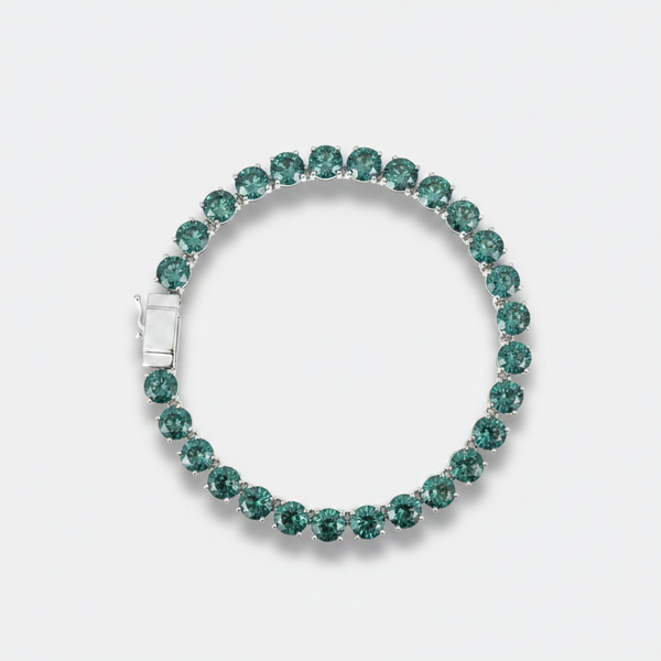 5mm Green Moissanite Tennis Chain