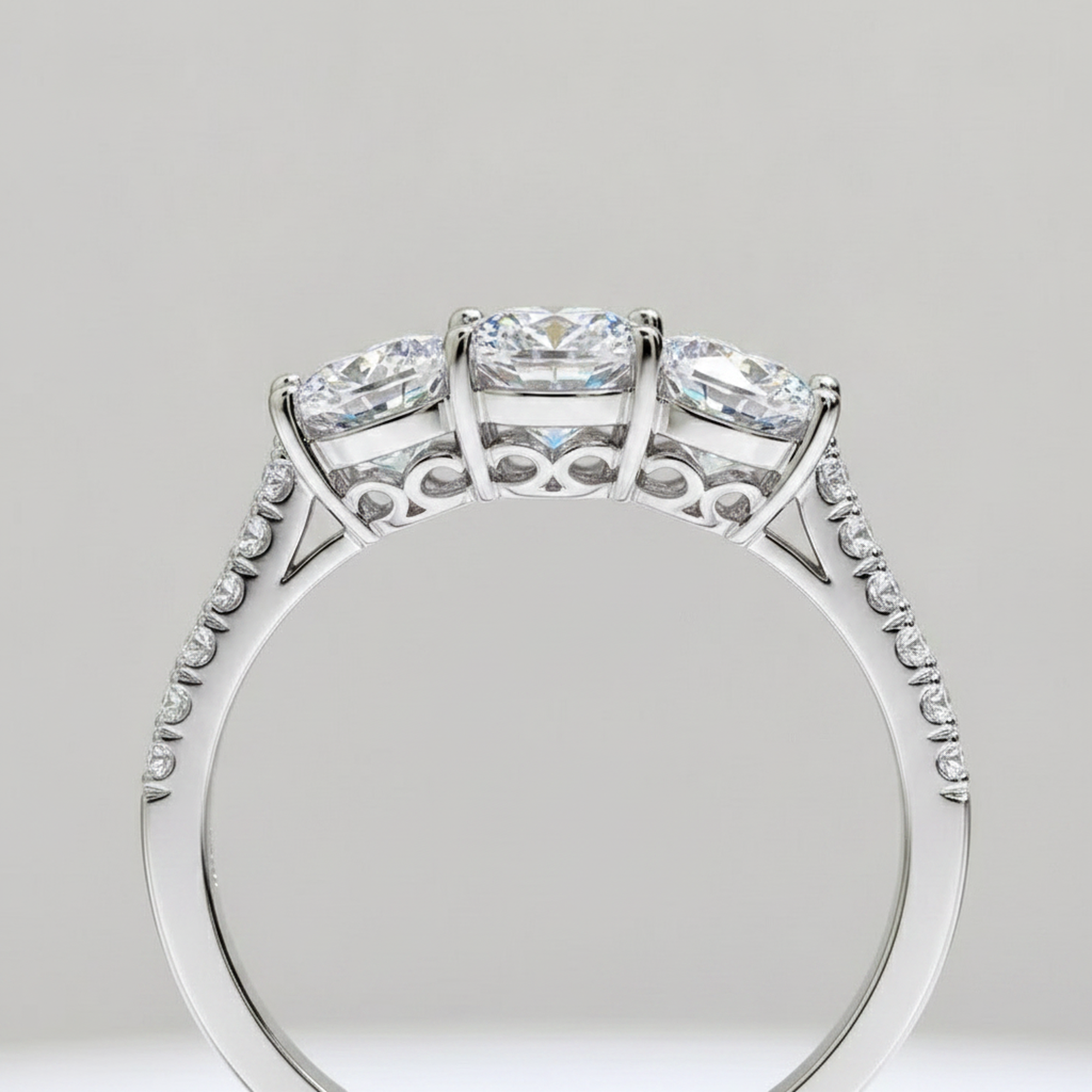 Black Moissanite Eternity Band detail