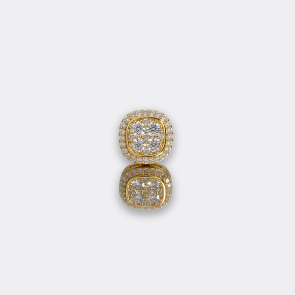 Gold Iced Square Studs