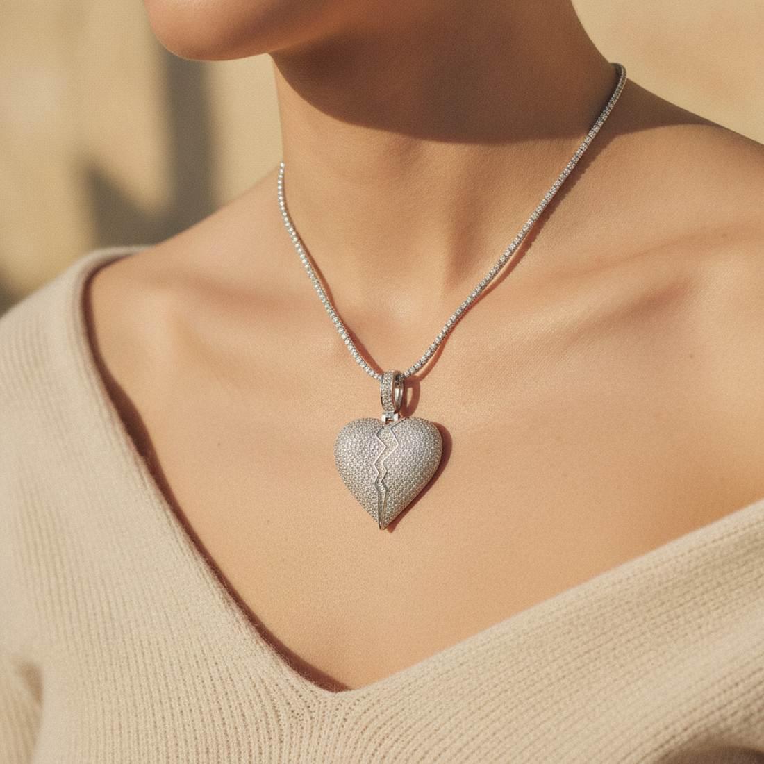 Heart Moissanite Pendant — image 3