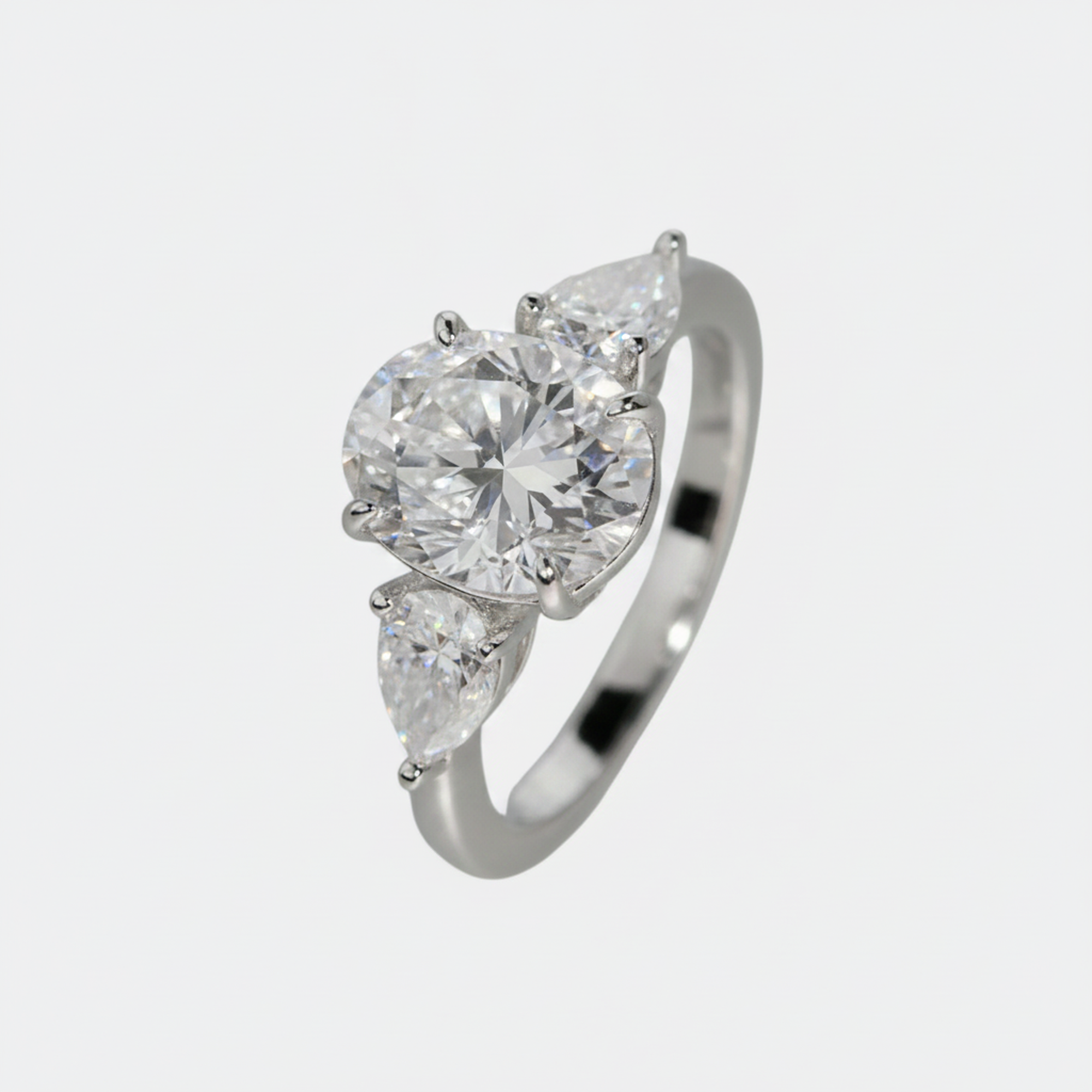 3ct Oval Bridal Set detail