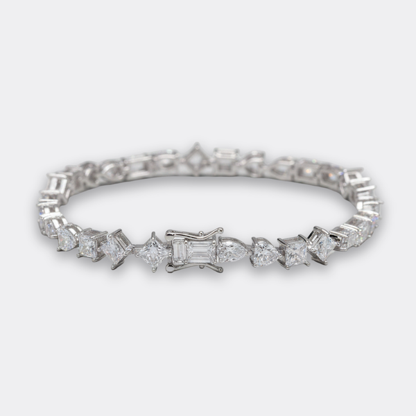 Iced Fancy-Cut Tennis Bracelet