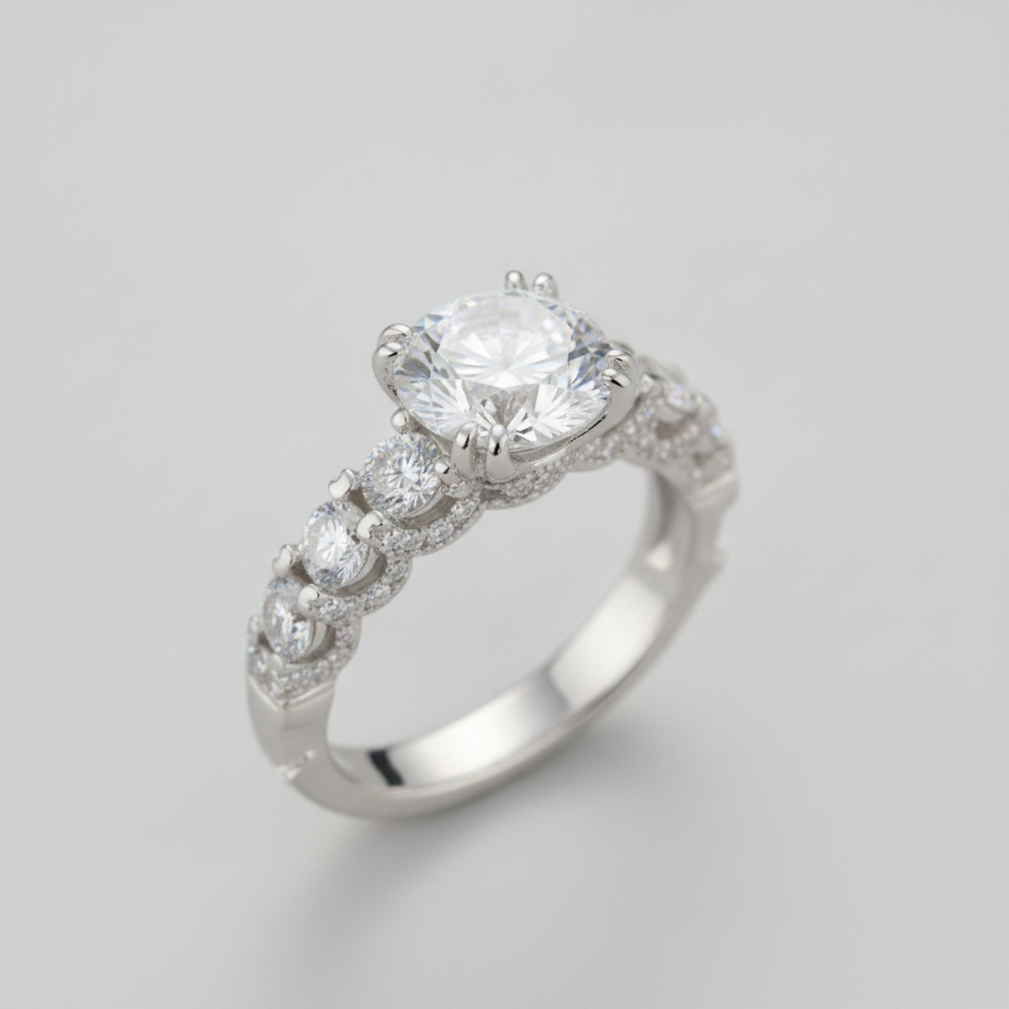 5ct Round Eternity Ring detail