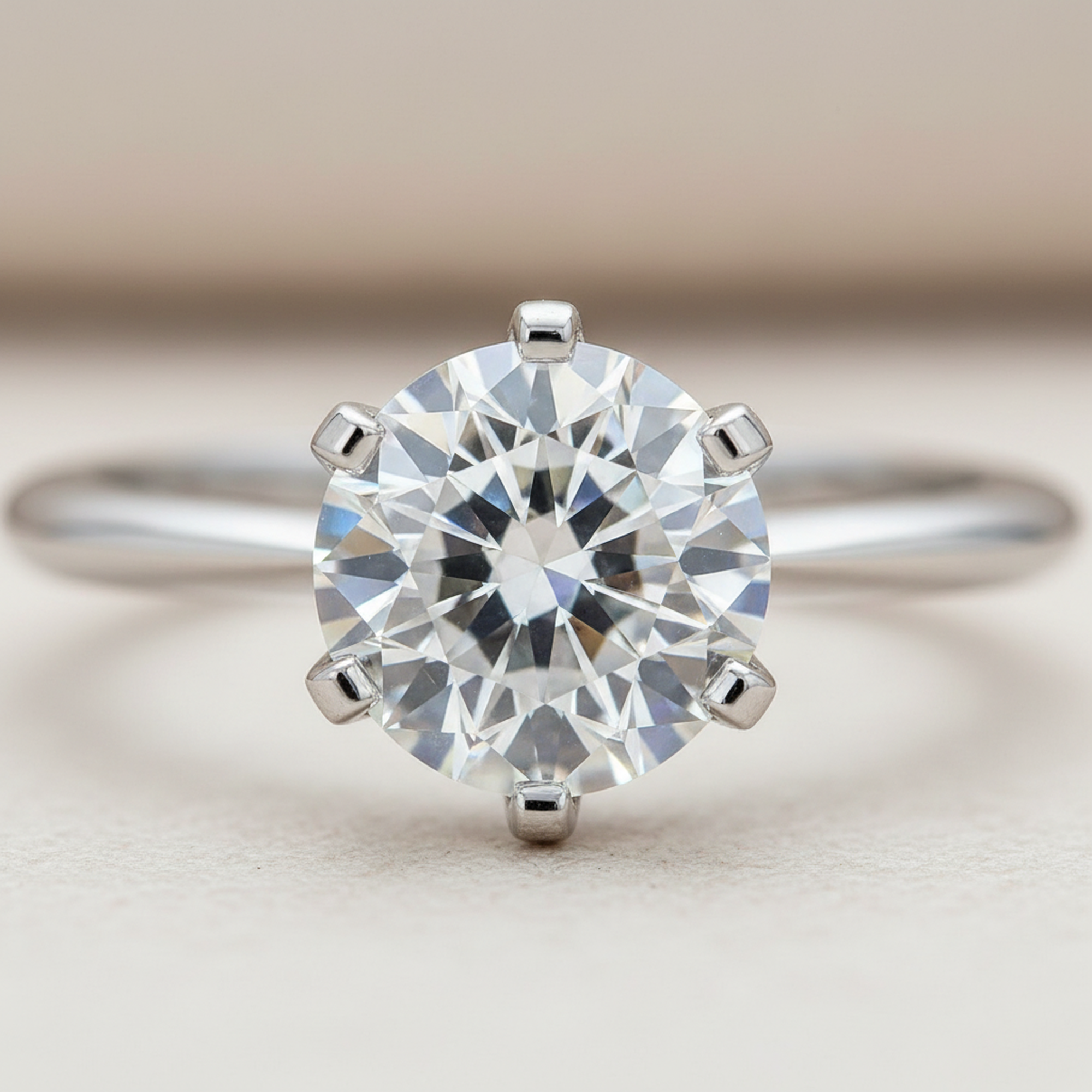 0.5ct Round Solitaire Ring close-up