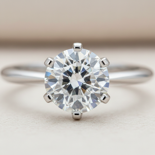 0.5ct Round Solitaire Ring close-up