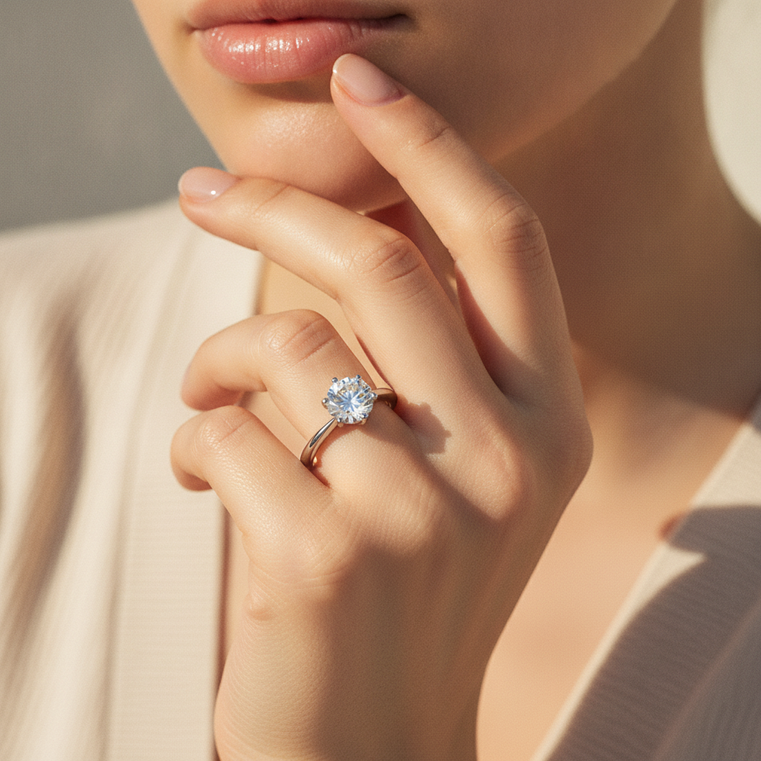 0.5ct Round Solitaire Ring — image 4
