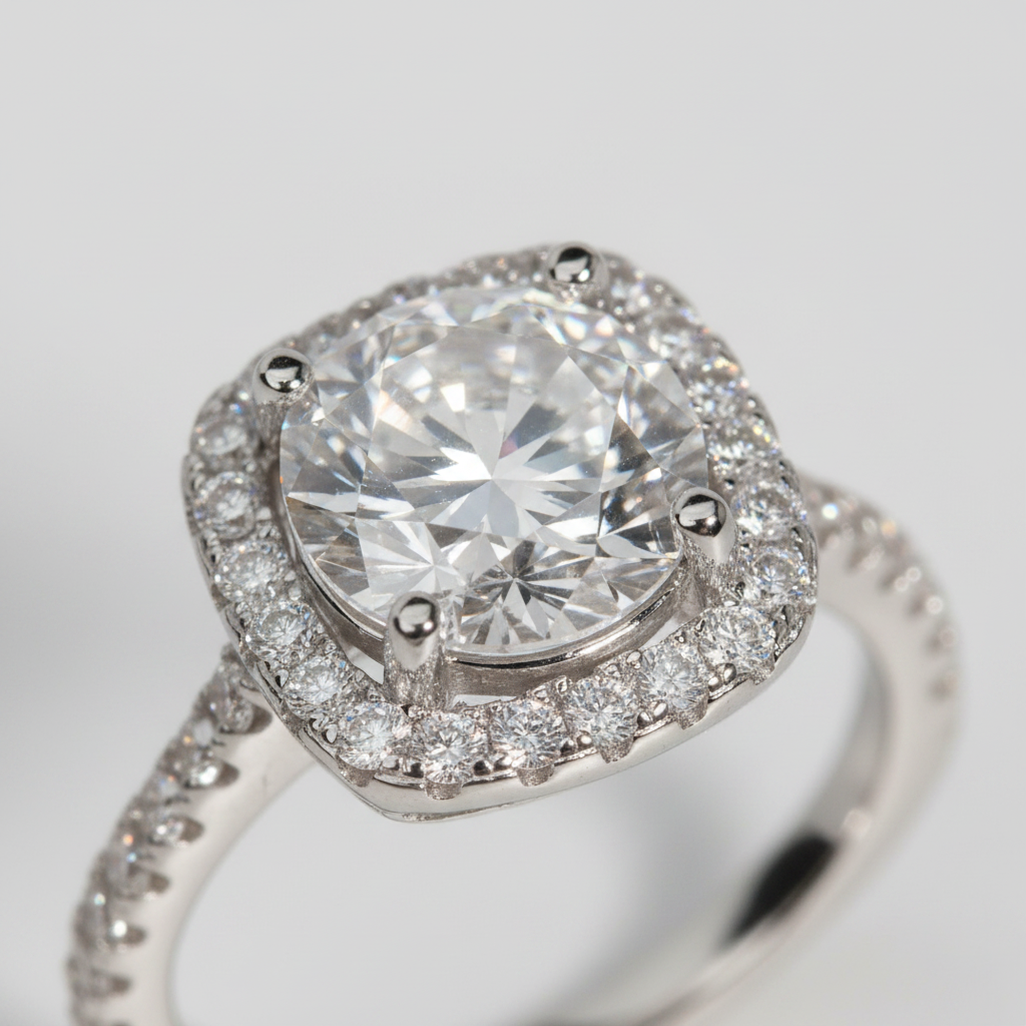 3ct Round Bridal Set close-up