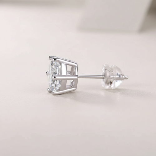 1ct Round Solitaire Studs detail
