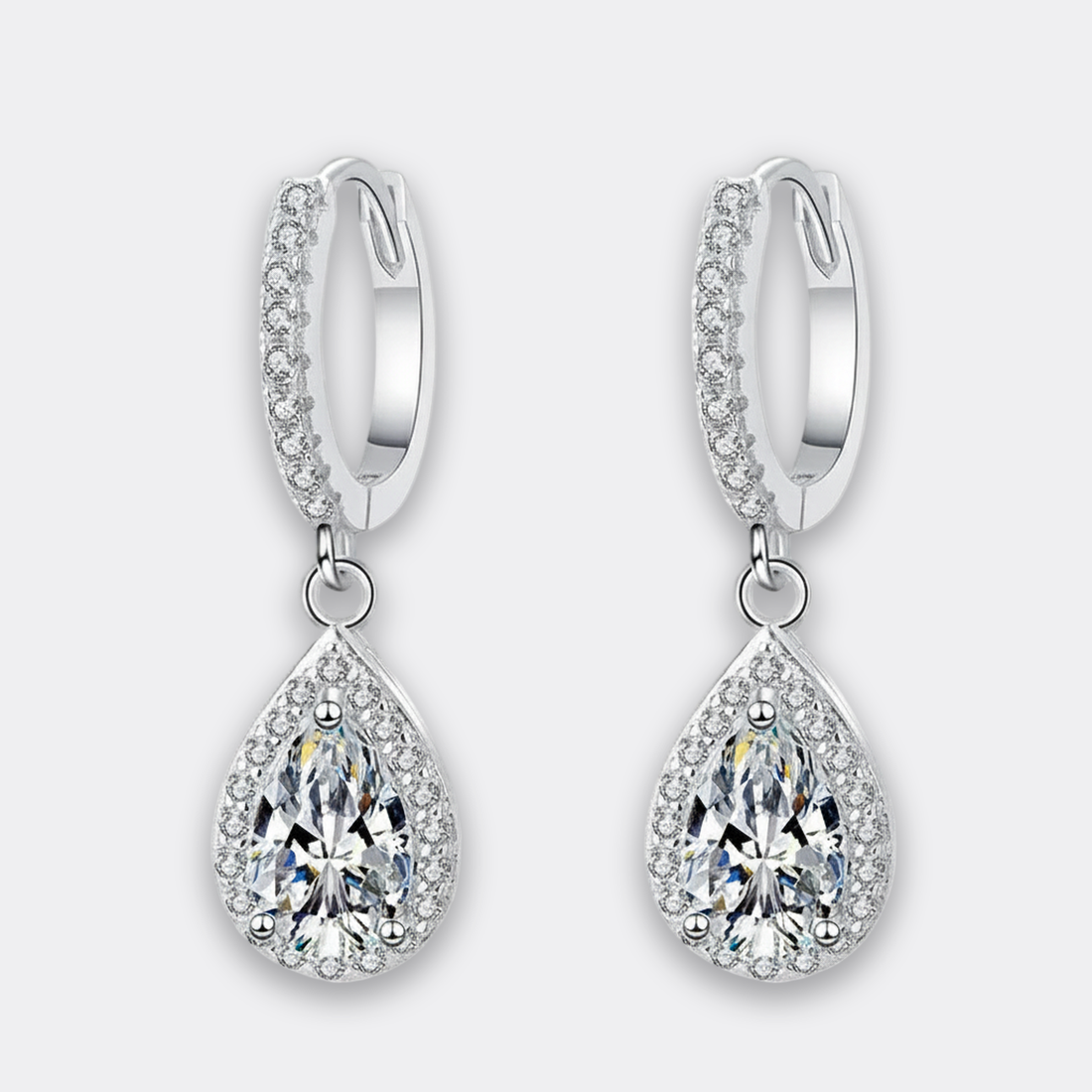 Teardrop Huggie Hoops — image 1