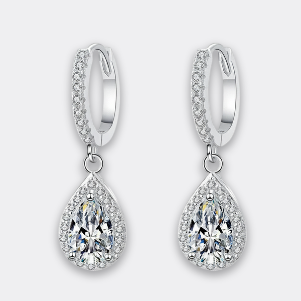 Teardrop Huggie Hoops