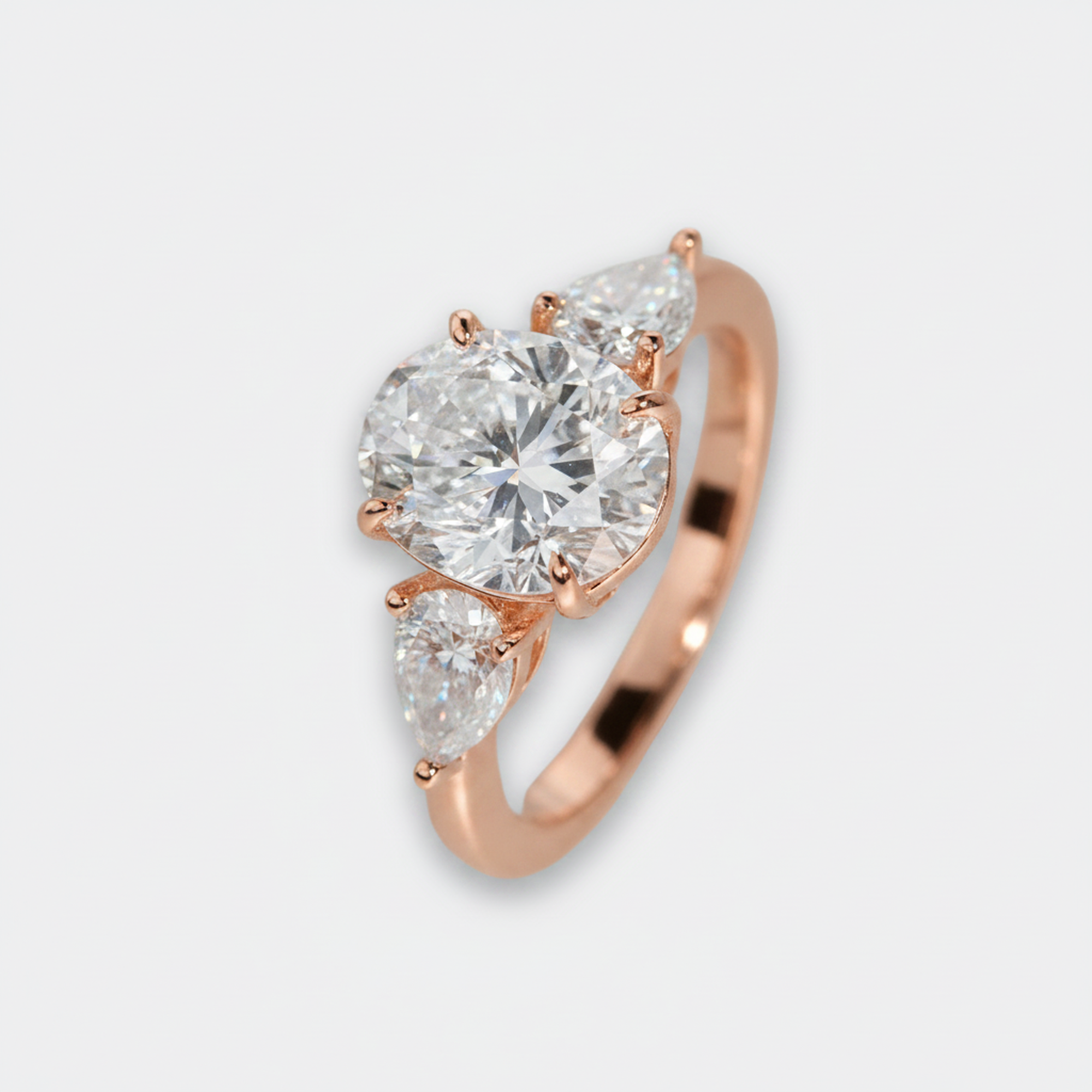 3ct Oval Bridal Set in rose gold