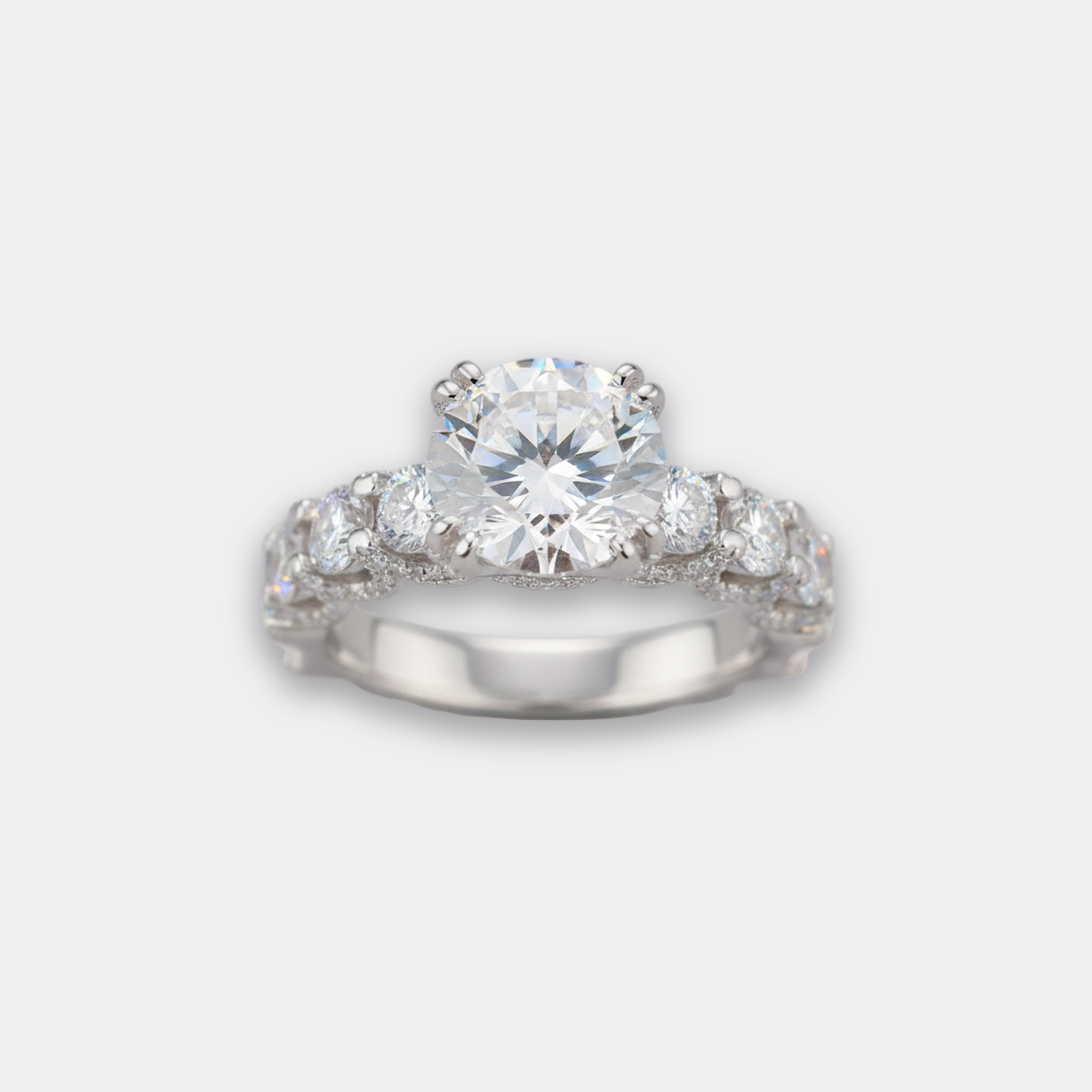 5ct Round Eternity Ring in silver