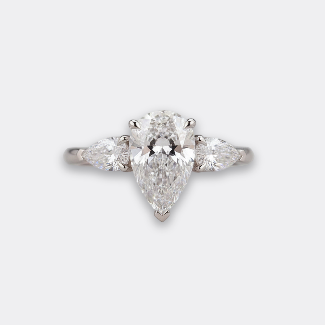 Pear Solitaire Ring — image 1