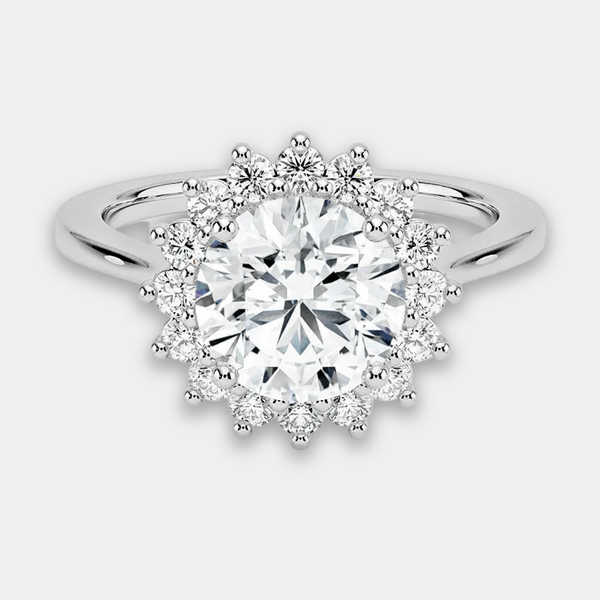 Halo Moissanite Ring