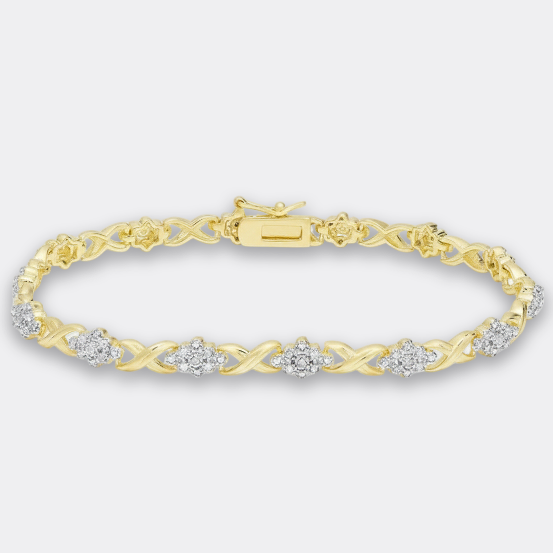 9K Gold Tennis Bracelet — image 1