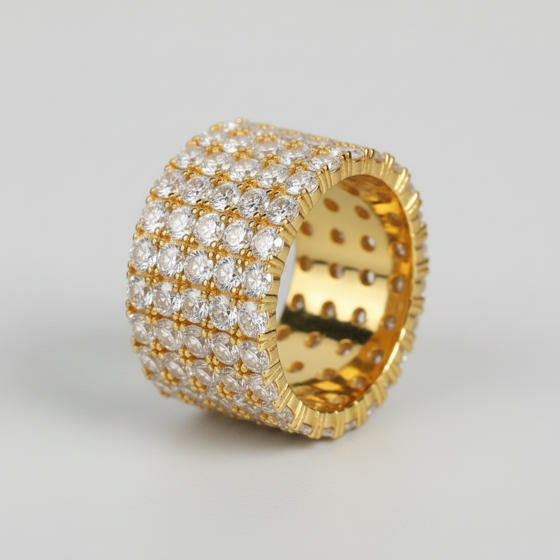 Iced 5-Row Band Ring — image 2