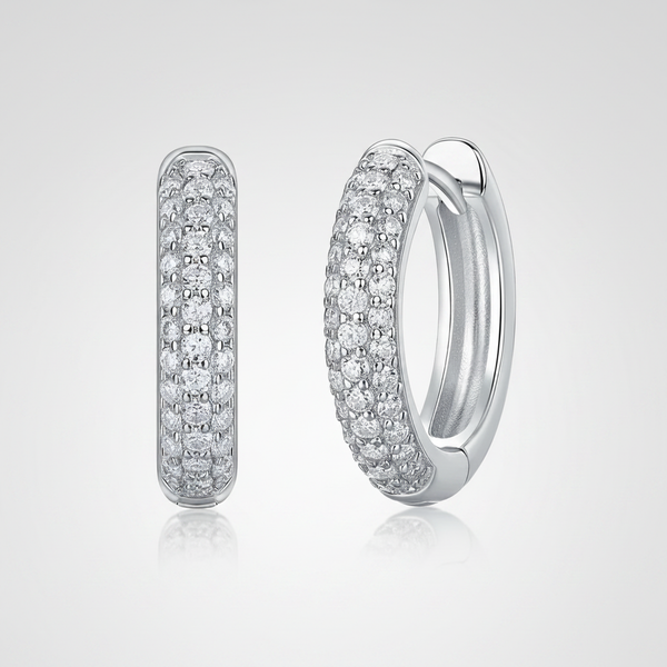 Large Pavé Hoops