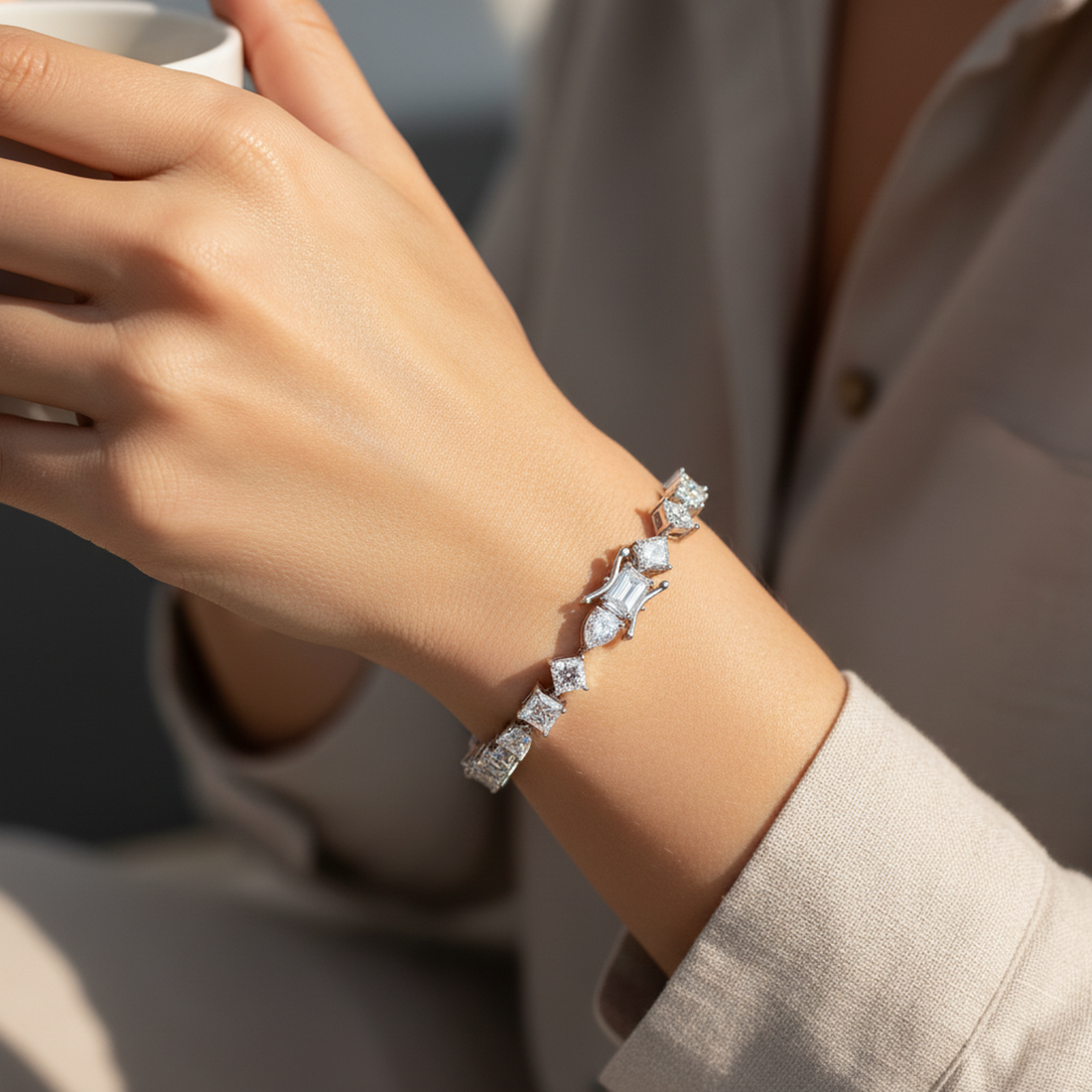 Iced Fancy-Cut Tennis Bracelet — image 5