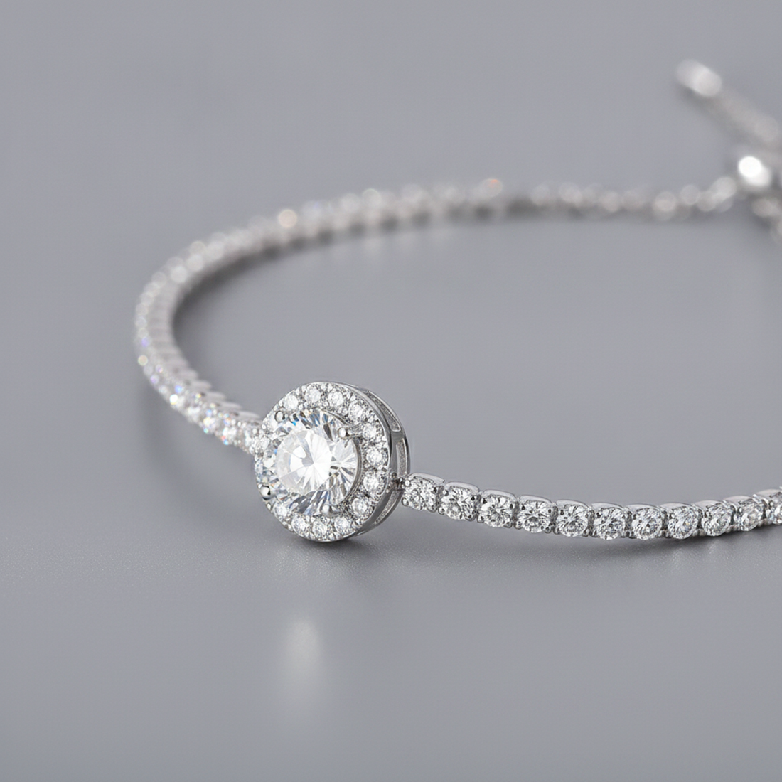 Sterling Silver Tennis Bracelet — image 2