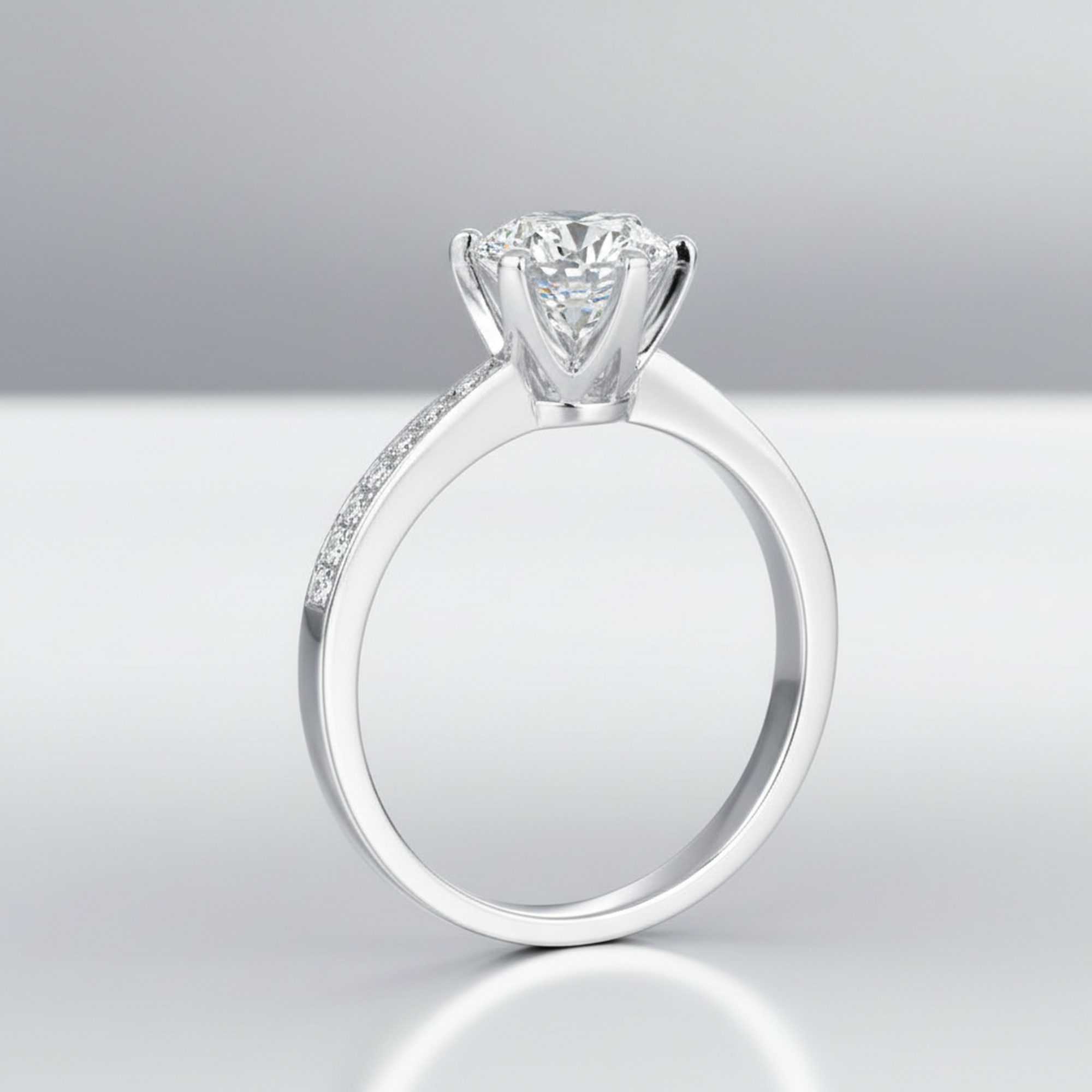 1.5ct Round Solitaire Ring side detail