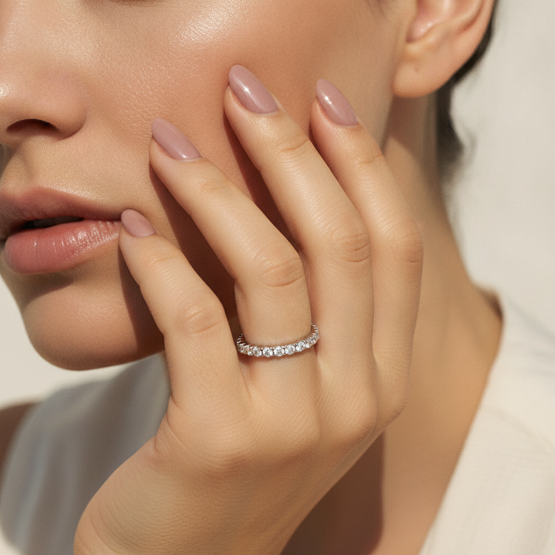 Rose Gold Pavé Ring — image 2
