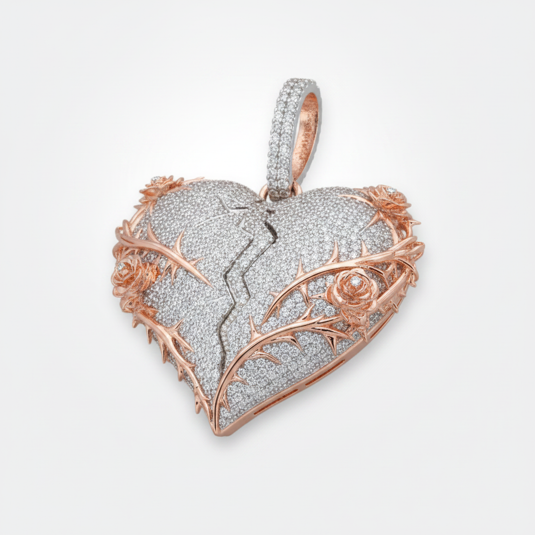 Iced Broken Heart Pendant — image 6
