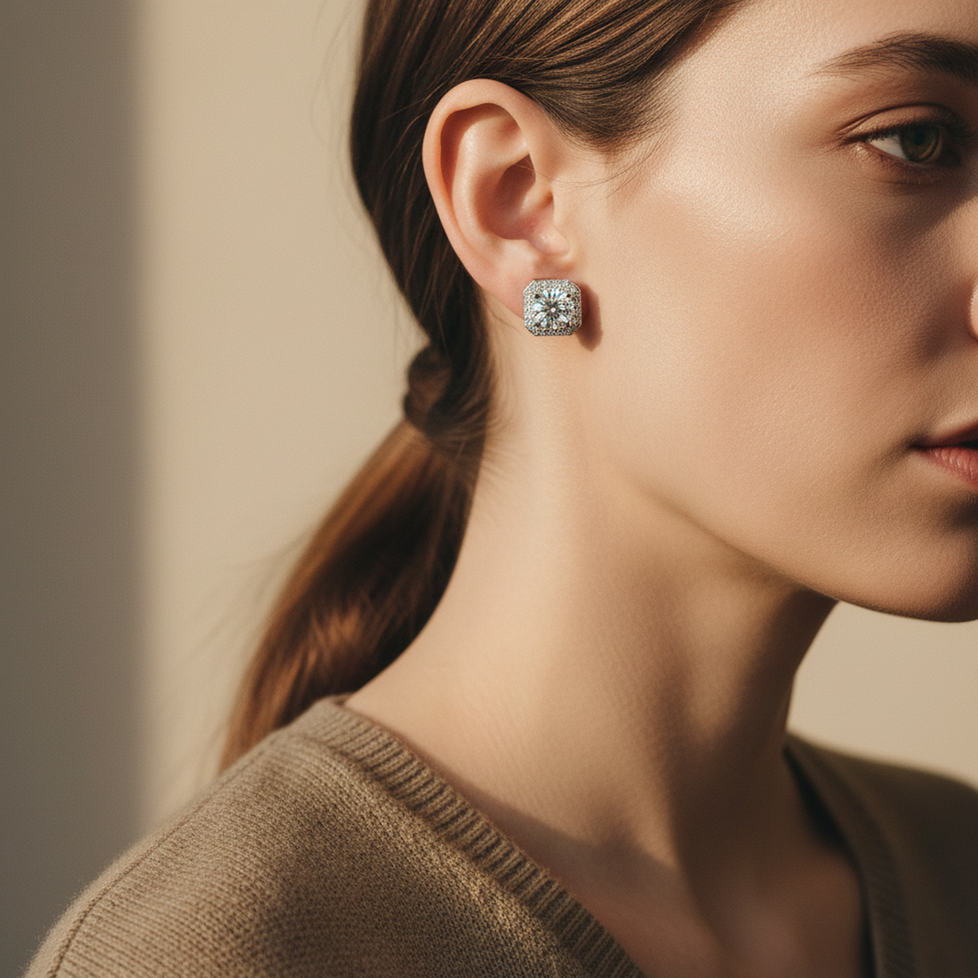 Oval Stud Earrings — image 3