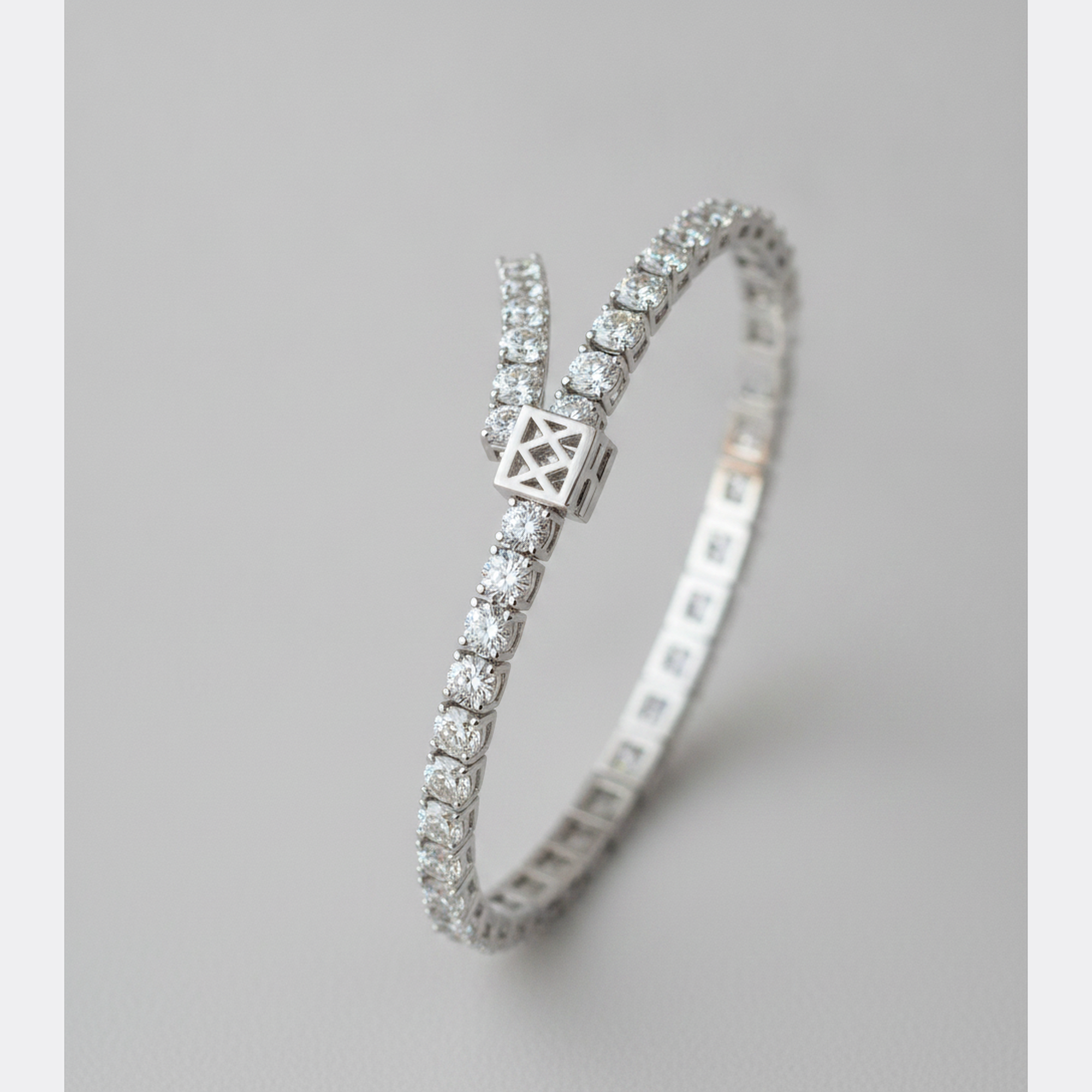 Adjustable Bolo Tennis Bracelet detail