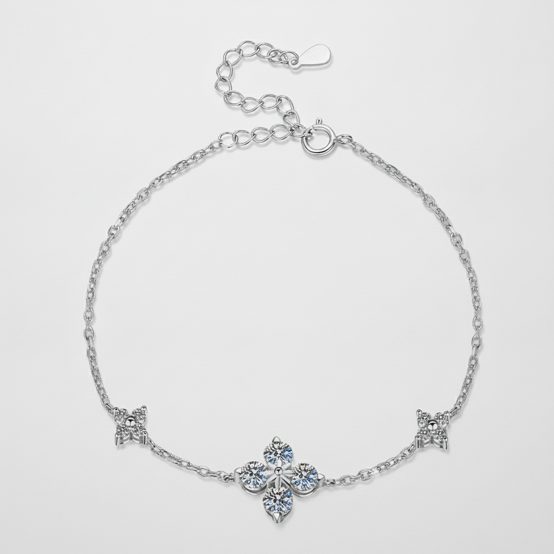 Cross & Clover Charm Bracelet — image 1