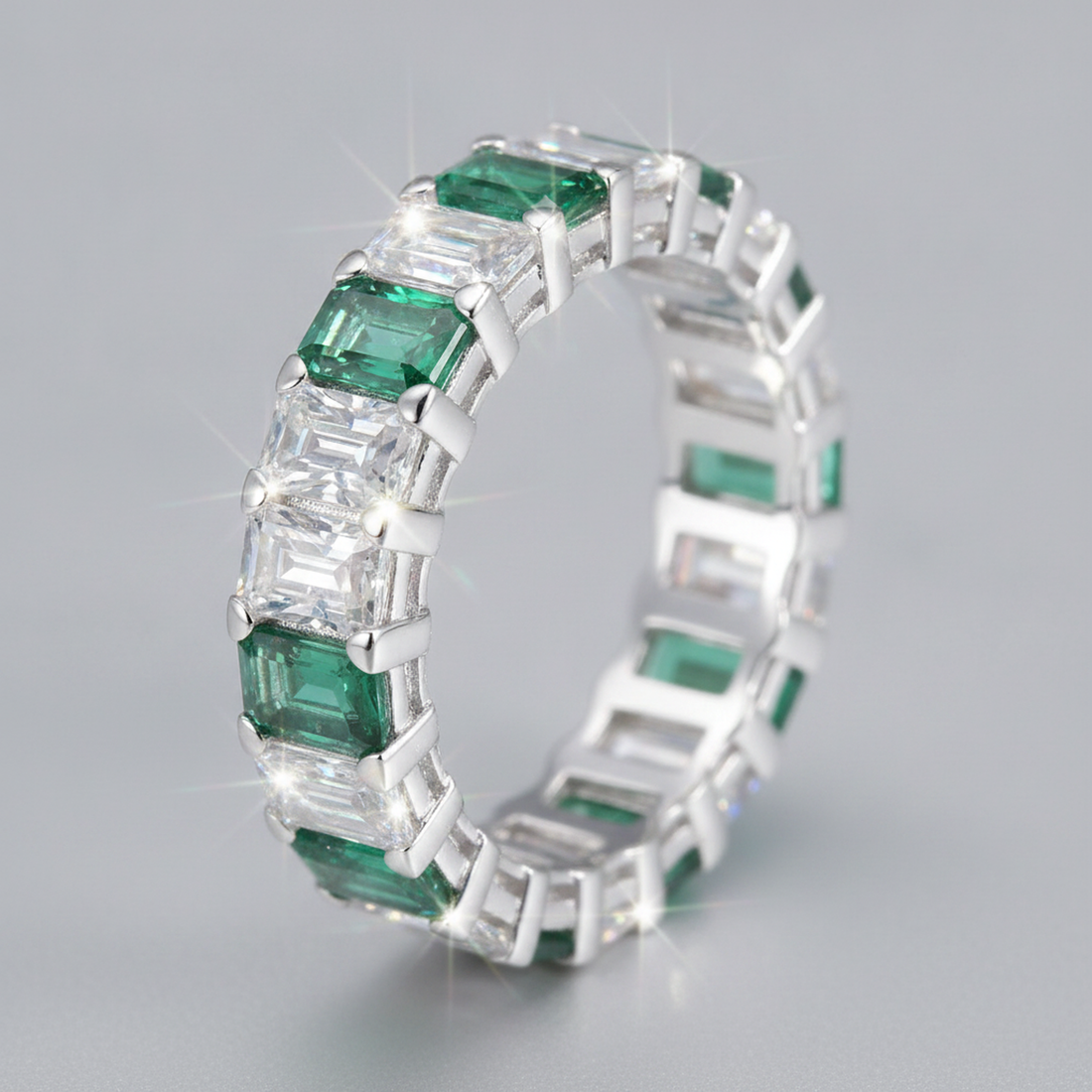Green & White Eternity Band — image 2