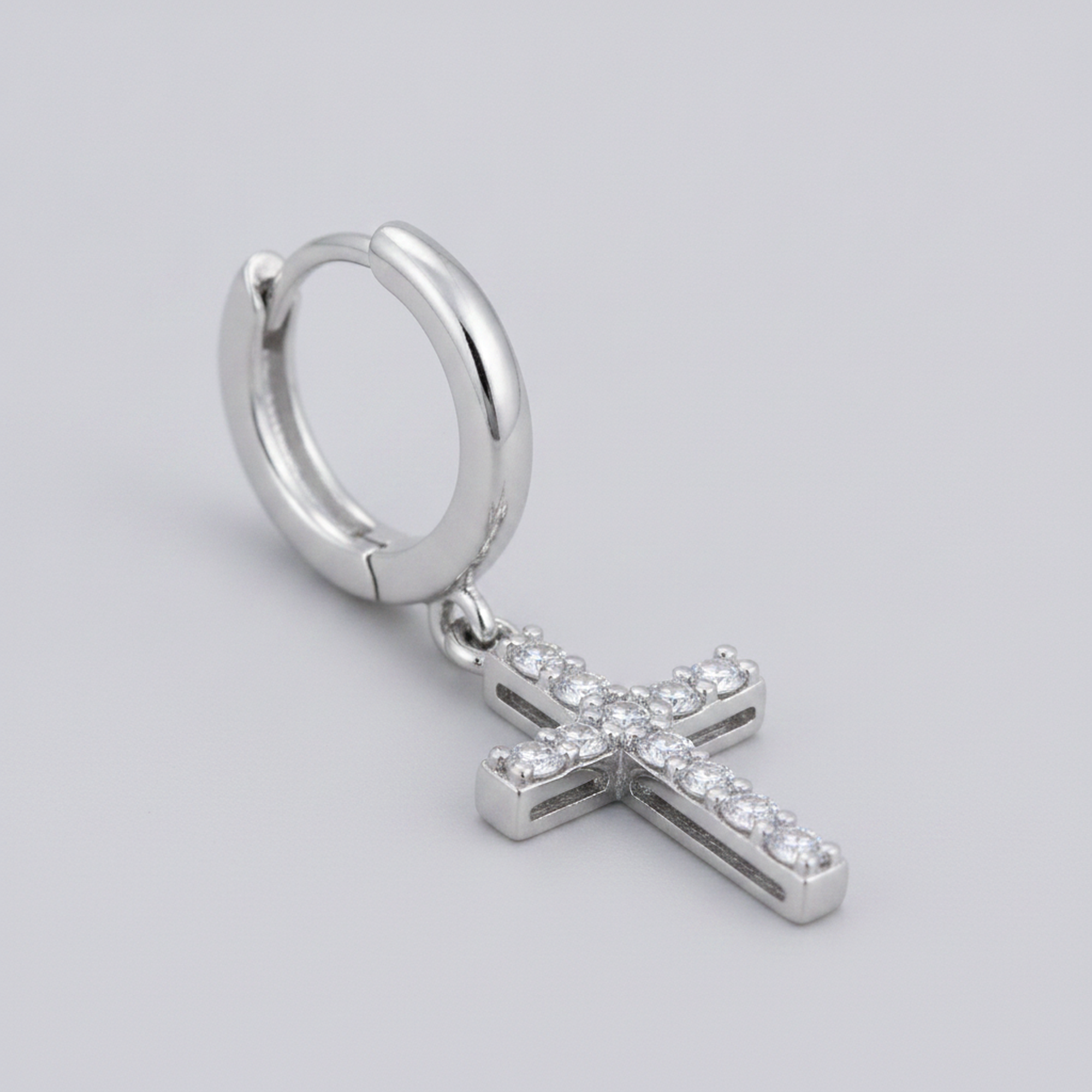 Cross Drop Hoops detail