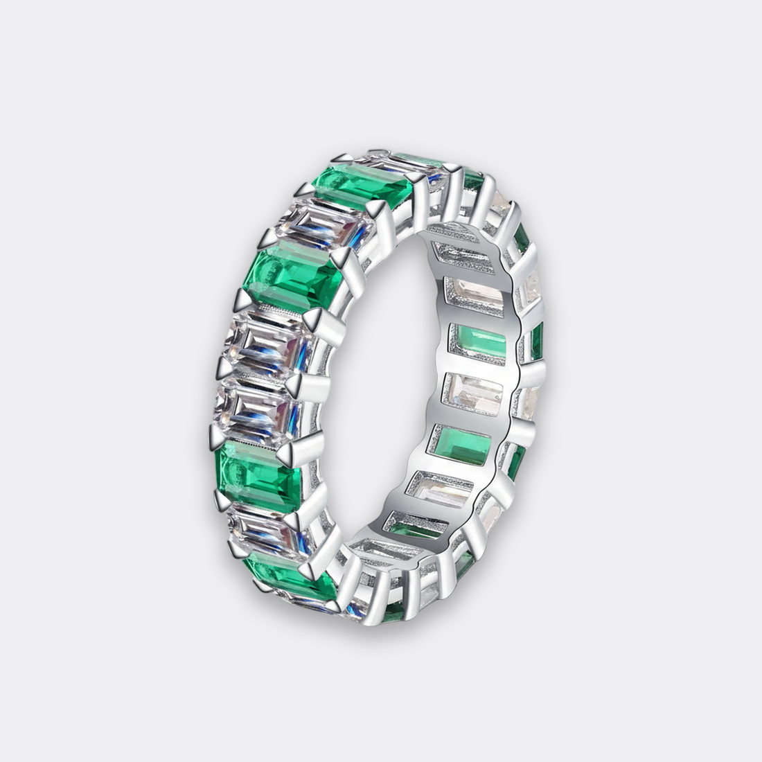 Green & White Eternity Band — image 1