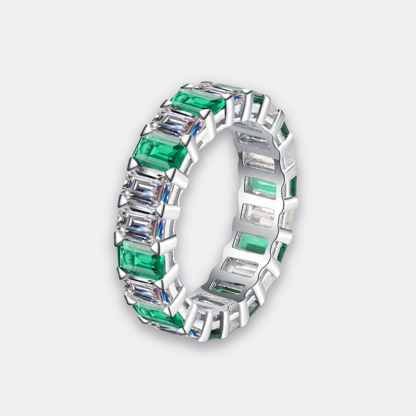 Green & White Eternity Band