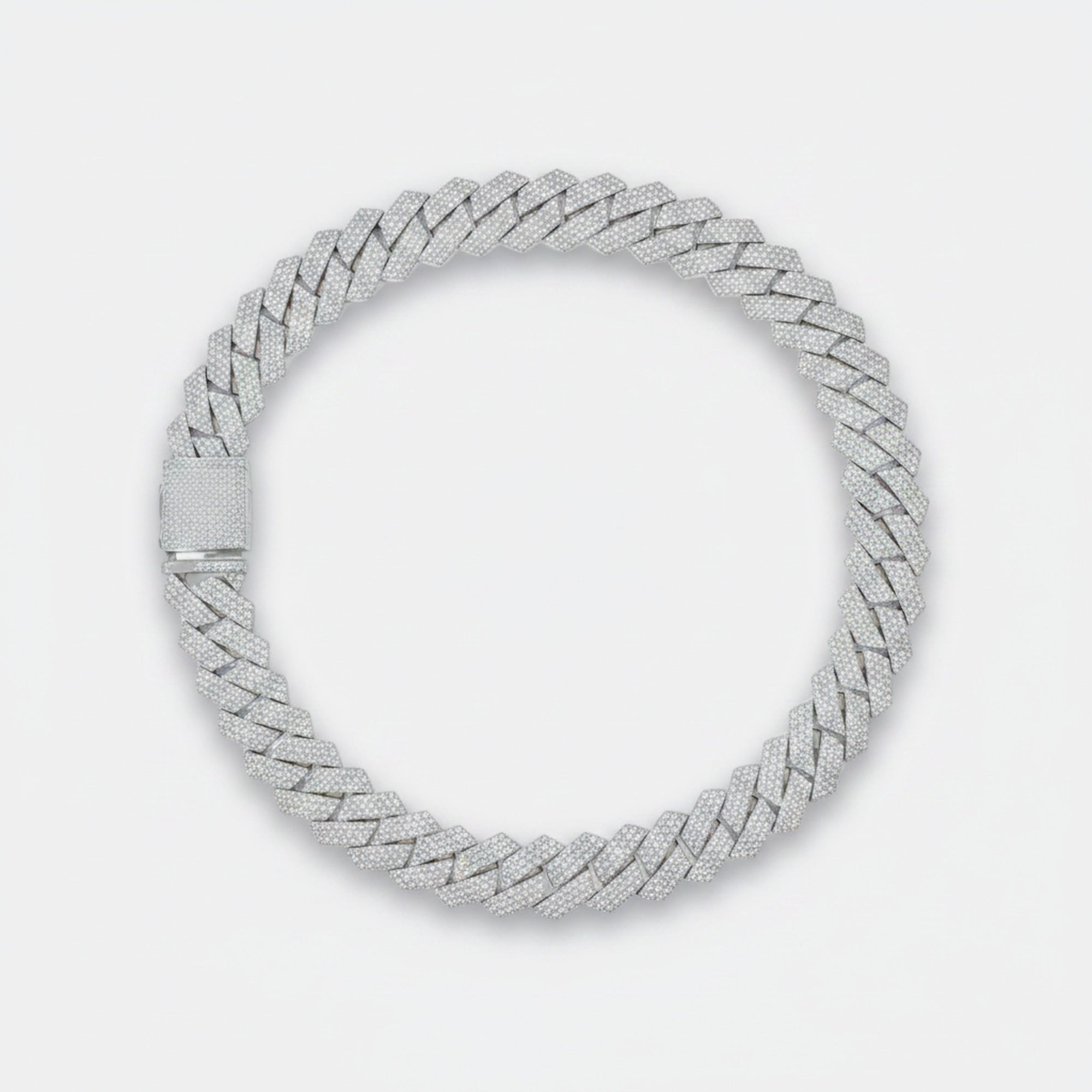 10mm iced cuban chain in silver