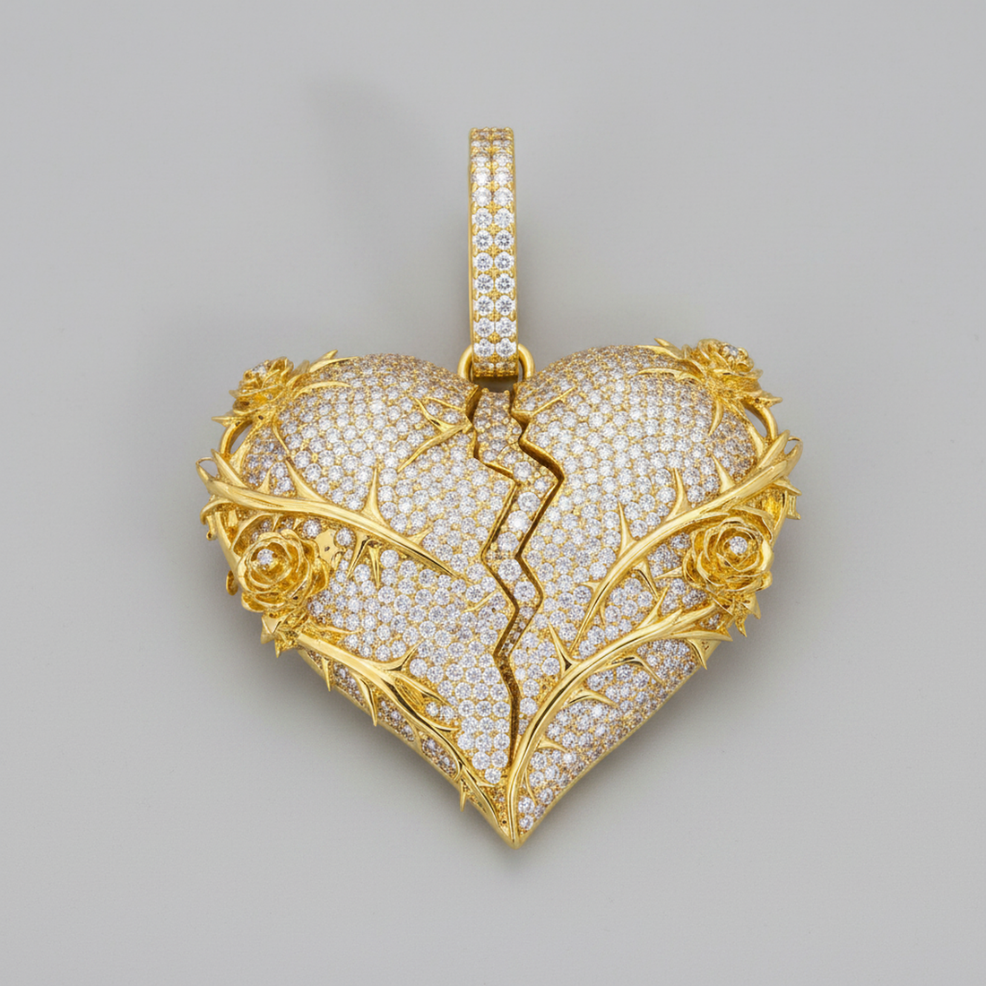 Iced Broken Heart Pendant — image 4