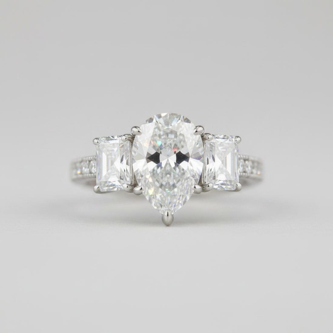 Iced Pear-Cut Ring — image 5